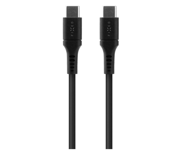 FIXED Kabel Liquid Silicone USB-C/USB-C 0,5m 60W czarny FIXDLS-CC05-BK - 1249122 - zdjęcie